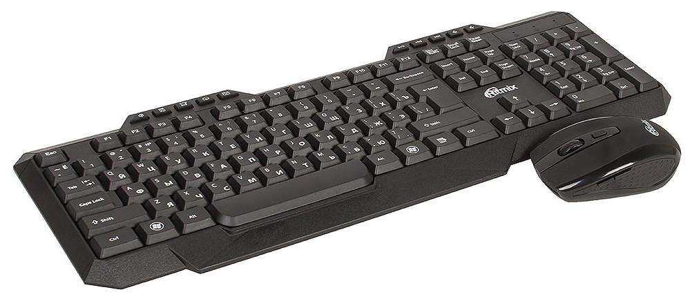 картинка Комплект беспроводной клавиатура+мышь Ritmix RKC-105W черный от магазина itmag.kz