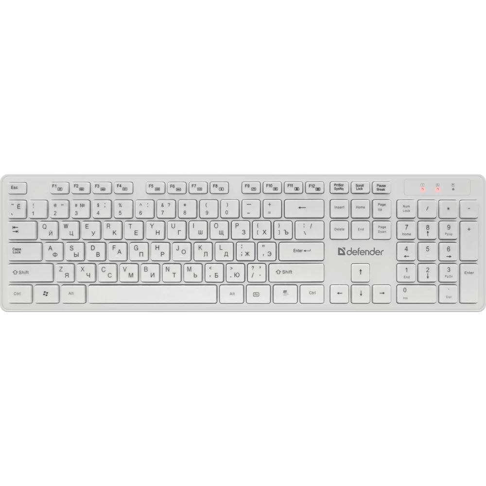 картинка Клавиатура Defender Auckland C-987, White, + мышь, (45987) от магазина itmag.kz