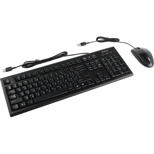 картинка Клавиатура+мышь A4tech KR-8520D USB, Black, Slim, 800DPI/4000FPS от магазина itmag.kz