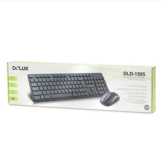 картинка Клавиатура Delux DLD-1505OGB, Black + мышь (DLD-1505OGB) от магазина itmag.kz