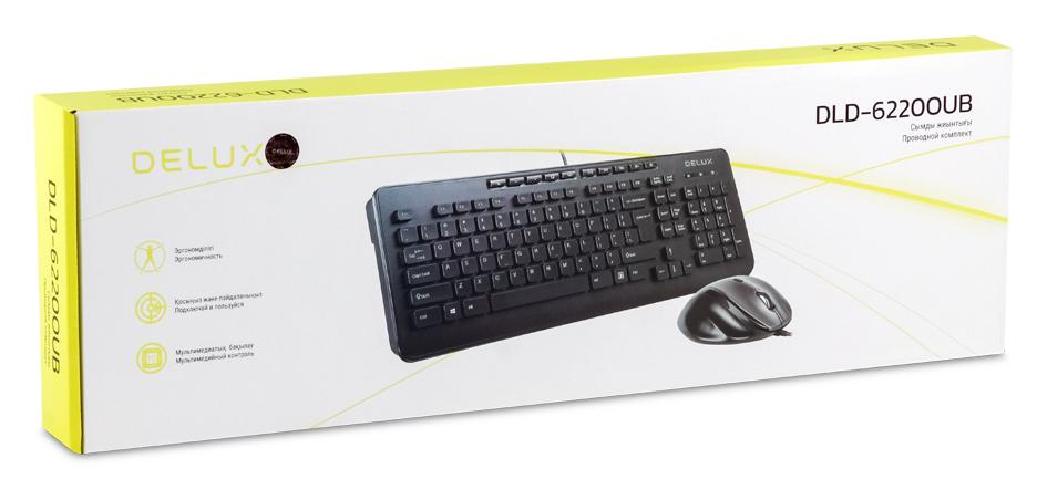 картинка Клавиатура Delux DLD-6220OUB, Black + мышь (DLD-6220OUB) от магазина itmag.kz
