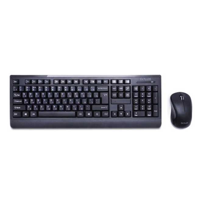 картинка Клавиатура Delux DLD-6091OGB, Black + мышь (DLD-6091OGB) от магазина itmag.kz