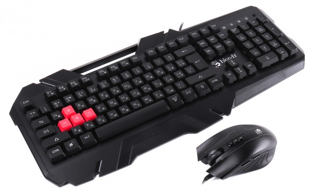картинка Клавиатура+мышь игровая Bloody B2500 USB, LED-подсветка клавиш, 1.8 m от магазина itmag.kz