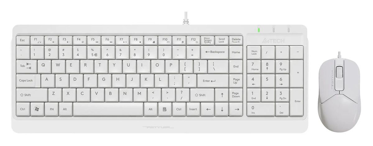 картинка Клавиатура+мышь A4tech Fstyler F1512S-White Fstyler USB от магазина itmag.kz