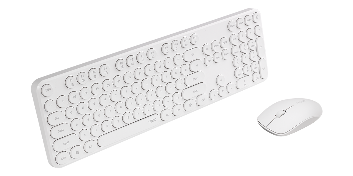 картинка Клавиатура Rapoo X260S, White, + мышь (12218) от магазина itmag.kz
