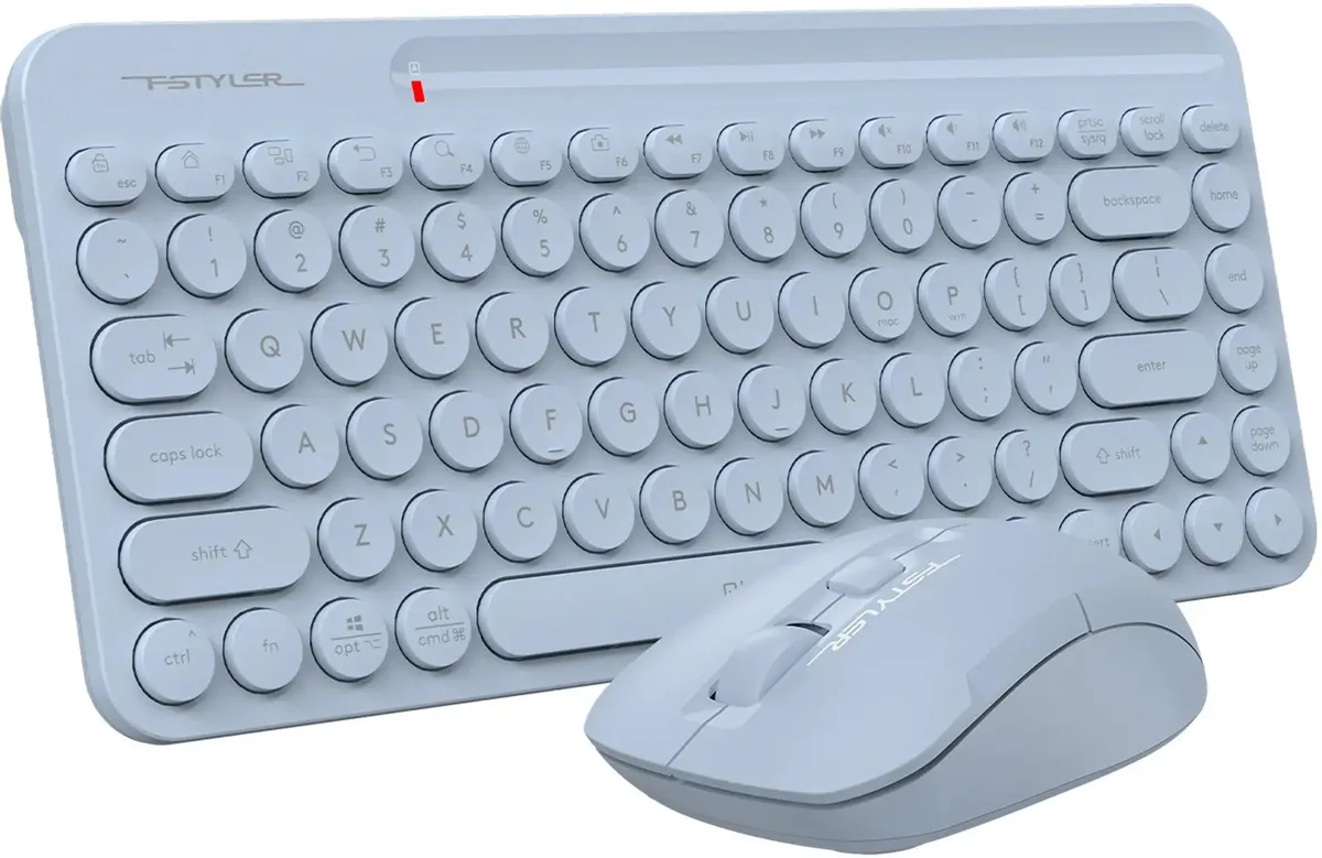Клавиатура+мышь беспроводная A4tech Fstyler FG3200 Air 2 Blue (FG3200 Air 2 Blue) фото