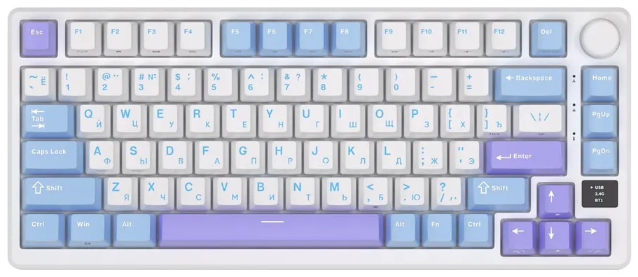 Клавиатура Royal Kludge RKM75, K Sliver switch, Taro Milk (RKM75-Taro Milk-S) фото