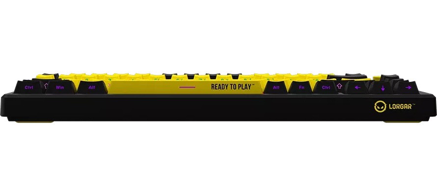 Клавиатура Lorgar KBP7075W, Black/yellow (LRG-KBP7075W-YL-RU) фото