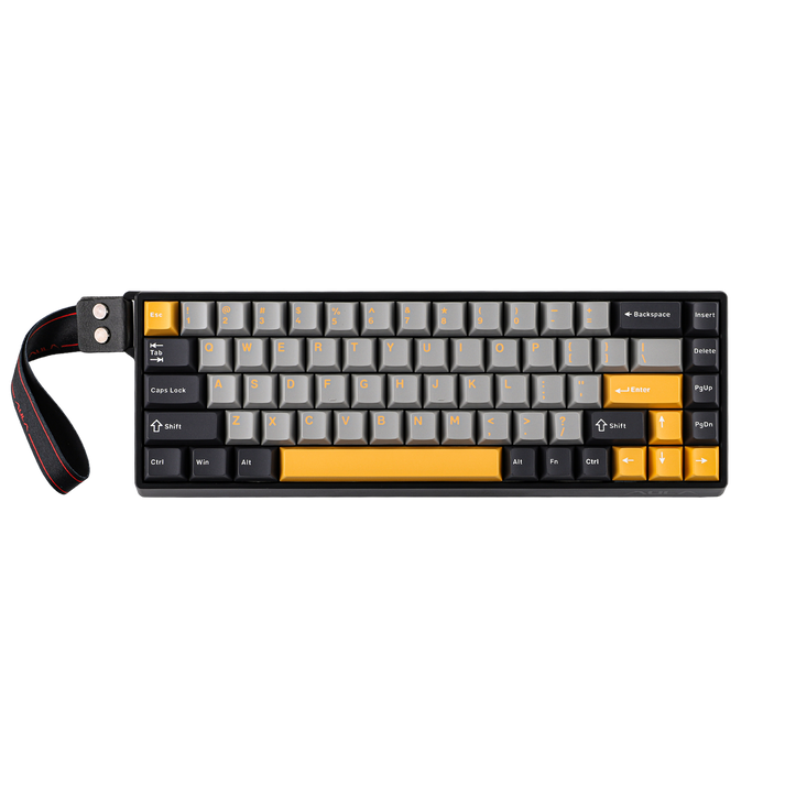 Клавиатура AULA WIN68, Gray Wood switch, Black-Grey-Yellow (WIN68HE MAX DGLGY) фото