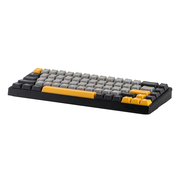 Клавиатура AULA WIN68, Gray Wood switch, Black-Grey-Yellow (WIN68HE MAX DGLGY) фото