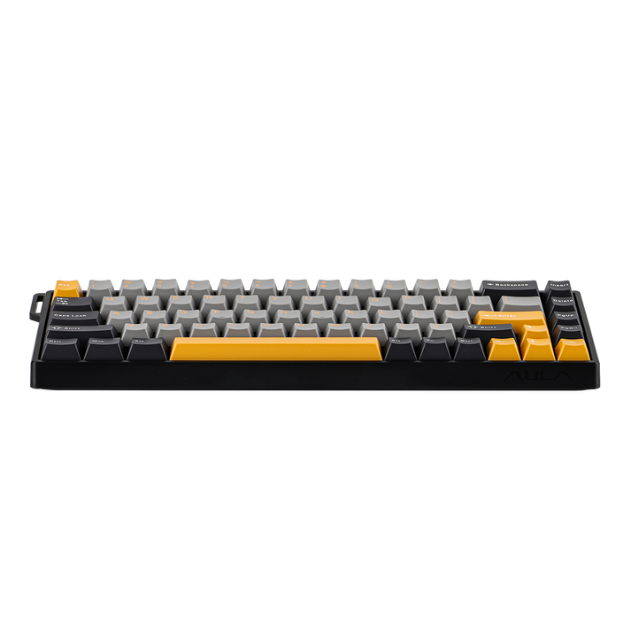 Клавиатура AULA WIN68, Gray Wood switch, Black-Grey-Yellow (WIN68HE MAX DGLGY) фото