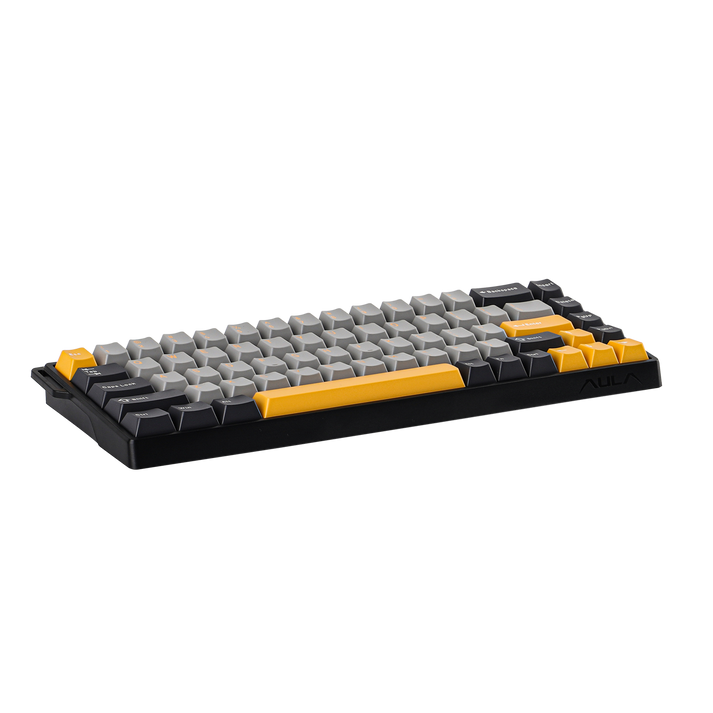 Клавиатура AULA WIN68, Gray Wood switch, Black-Grey-Yellow (WIN68HE MAX DGLGY) фото