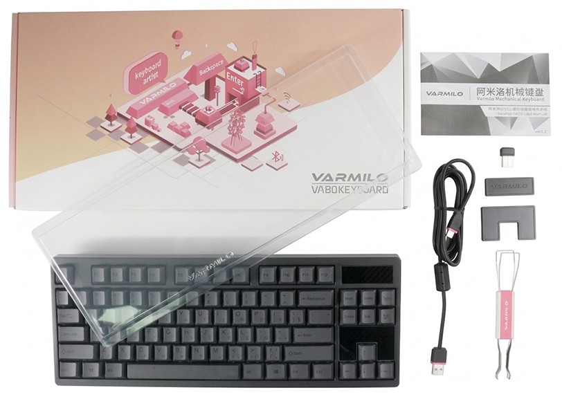 Клавиатура Varmilo Charcoal VA80 Kailh Prestige Silent (A90A032F8A8A06A076) фото