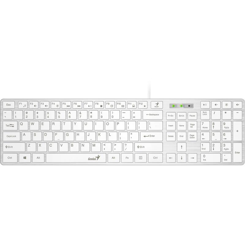 картинка Клавиатура Genius RS2,SlimStar 126,RU,USB,WHITE 31310017410 от магазина itmag.kz