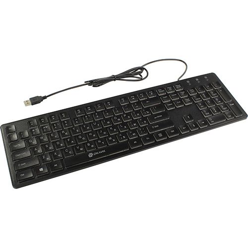 картинка Клавиатура Oklick 510ML черный USB slim Multimedia LED от магазина itmag.kz
