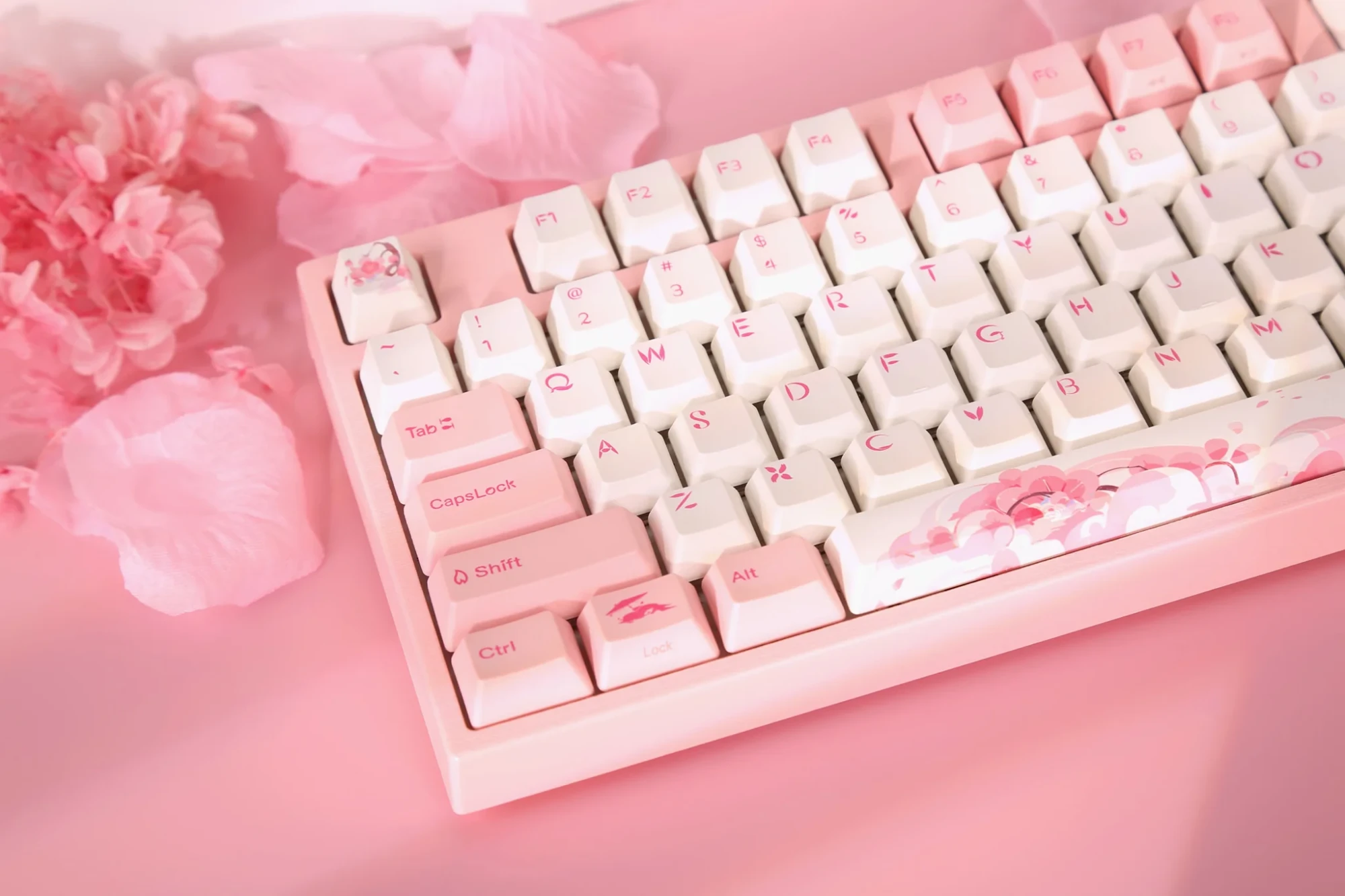 Клавиатура Varmilo Sakura, VEA108, Cherry MX Brown, Pink (385073) фото