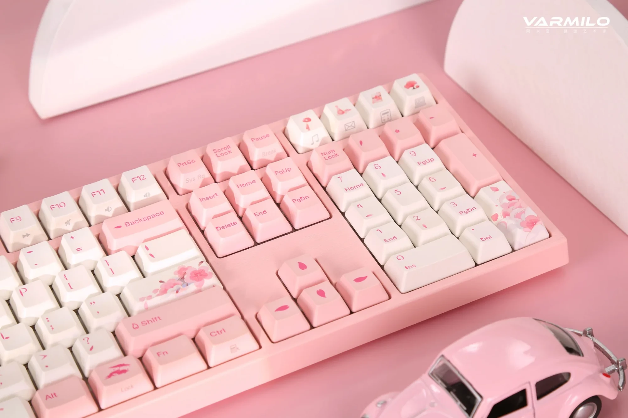 Клавиатура Varmilo Sakura, VEA108, Cherry MX Brown, Pink (385073) фото