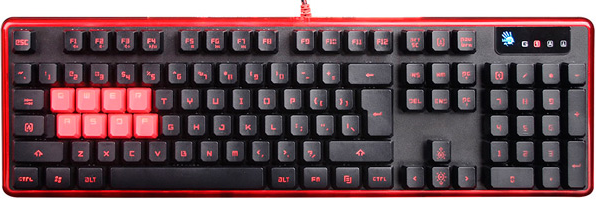 картинка Клавиатура игровая Bloody B2278 <USB, 8-механических кнопок с оптическими переключателями> от магазина itmag.kz