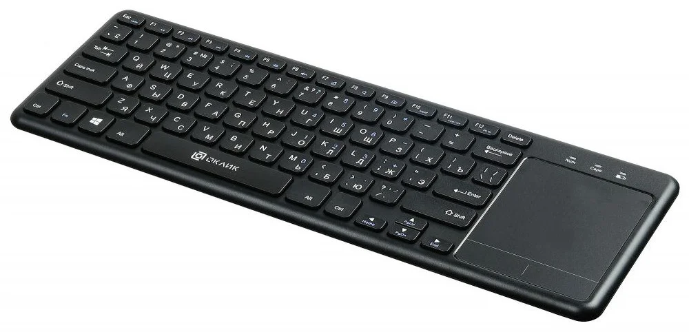 картинка Клавиатура Oklick 830ST черный USB беспроводная slim Multimedia Touch от магазина itmag.kz