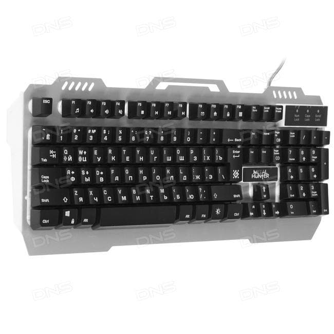 картинка Клавиатура проводная игровая Defender Metal Hunter GK-140L, ENG/RUS, USB от магазина itmag.kz