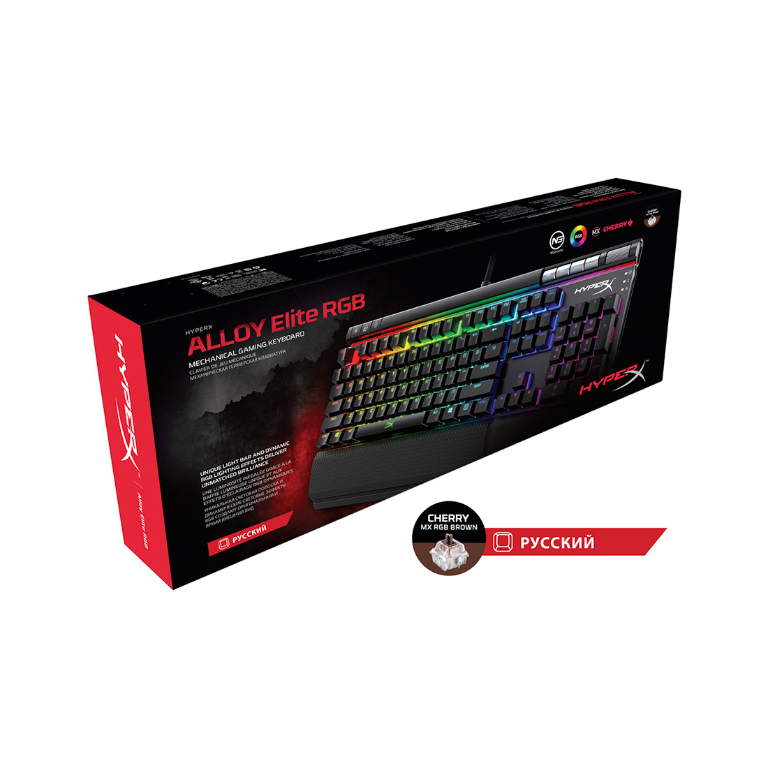 картинка Клавиатура HyperX Alloy Elite RGB Mechanical Gaming MX Brown HX-KB2BR2-RU/R1 от магазина itmag.kz