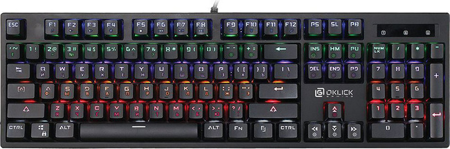 картинка Клавиатура Oklick 960G Dark Knight механическая черный USB Multimedia for gamer LED от магазина itmag.kz