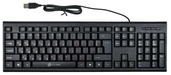 картинка Клавиатура Oklick 120M черный USB от магазина itmag.kz