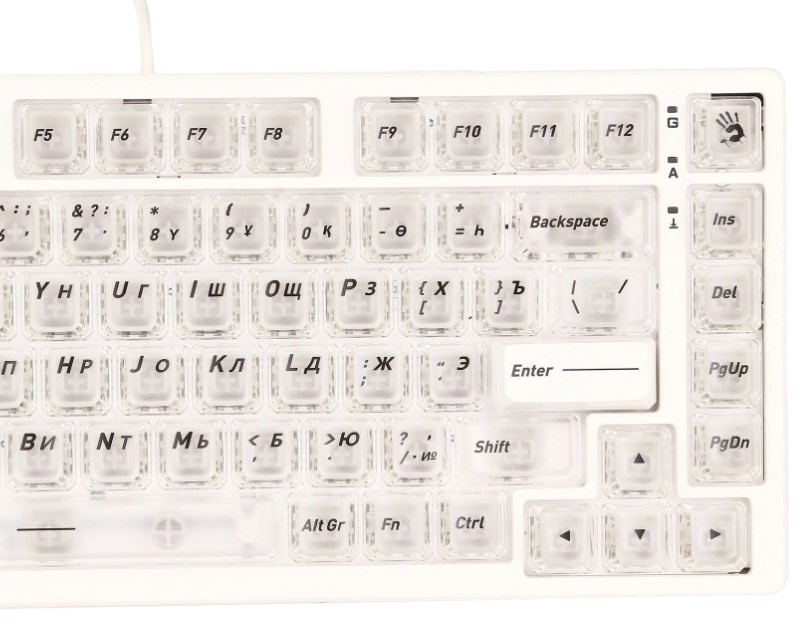 Клавиатура A4Tech Bloody MS76,MS Magnetic Switch - Crystal White (MS76 CRYSTAL WHITE) фото
