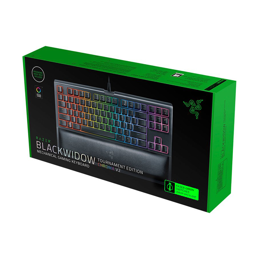 картинка Клавиатура Razer BlackWidow Tournament Chroma V2 (Green Switch) от магазина itmag.kz