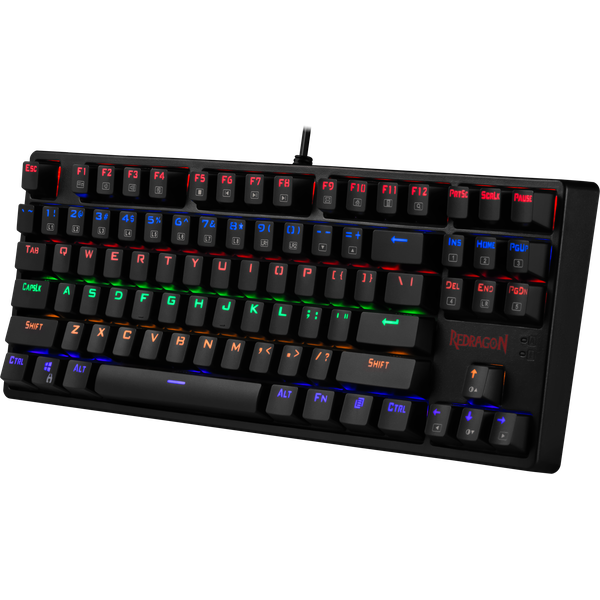 картинка Клавиатура проводная игровая механическая Redragon Daksa, Rainbow (Черный) от магазина itmag.kz