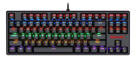картинка Клавиатура проводная игровая механическая Redragon Daksa, Rainbow (Черный) от магазина itmag.kz