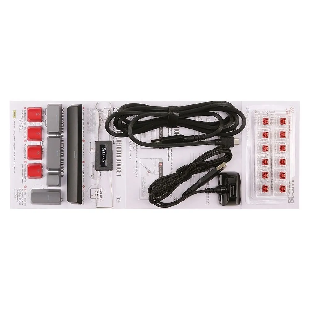 Клавиатура A4Tech Bloody WS98, Sports Red, BLMS Red  (WS98 SPORTS RED) фото