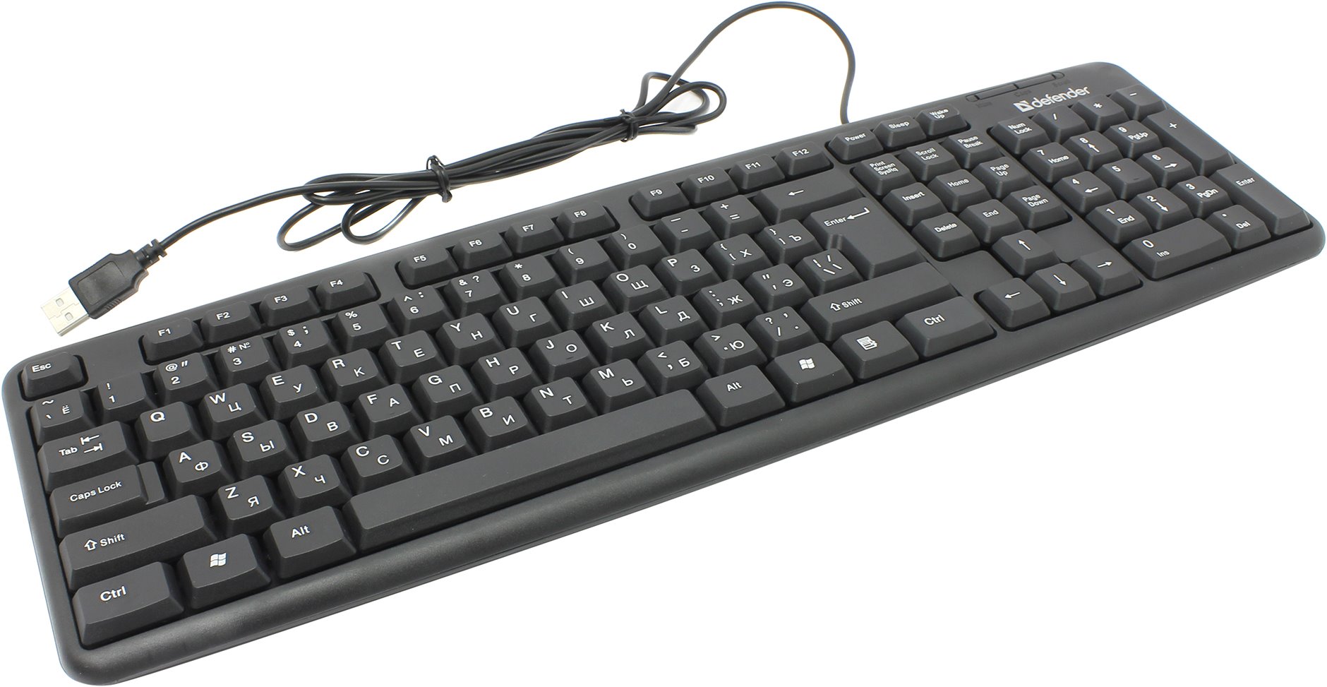 картинка Клавиатура проводная Defender Element HB-520 RU черный USB от магазина itmag.kz