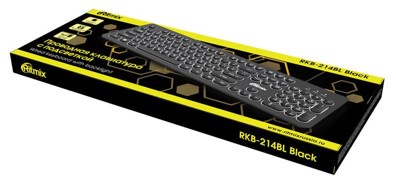 картинка Клавиатура проводная Ritmix RKB-214BL черный от магазина itmag.kz