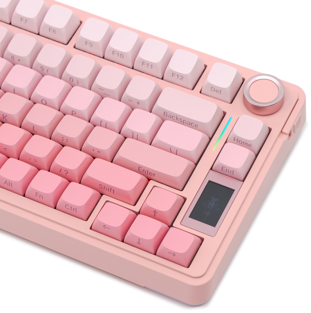Клавиатура AULA S75 Pro Pink, Gray wood switch (S75 Pro Pink) фото