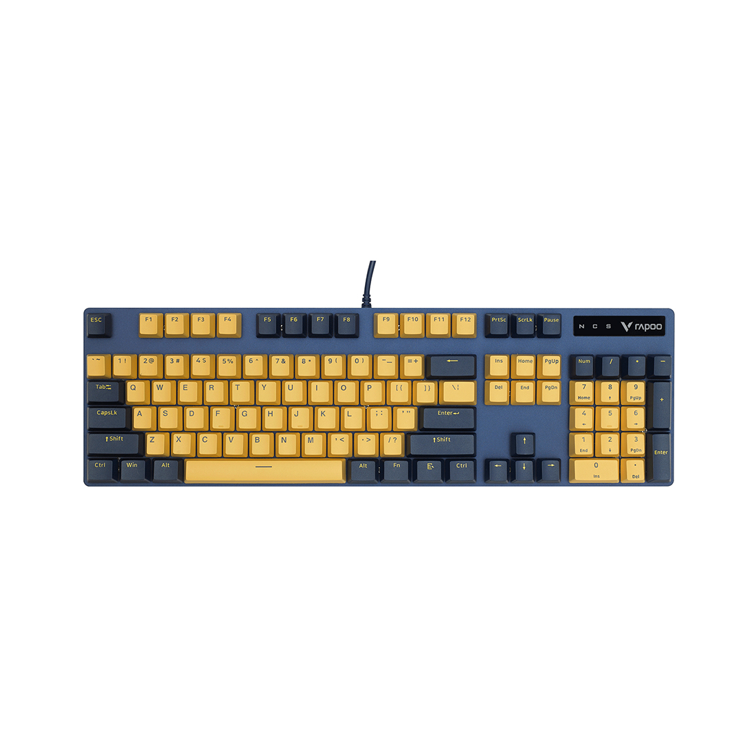 картинка Клавиатура Rapoo V500PRO Yellow Blue от магазина itmag.kz