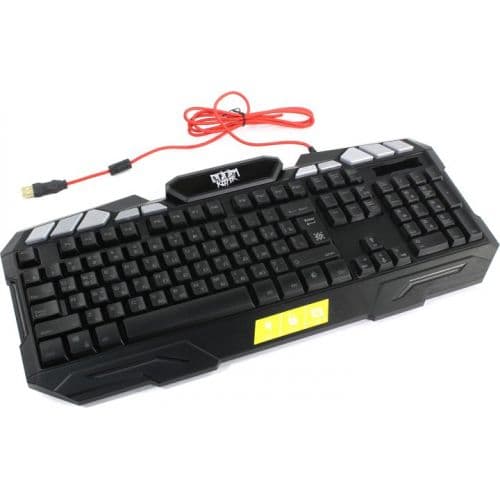 картинка Клавиатура проводная игровая Defender Doom Keeper GK-100DL, ENG/RUS, USB, 3 цвета подсветки, НОВИНКА от магазина itmag.kz