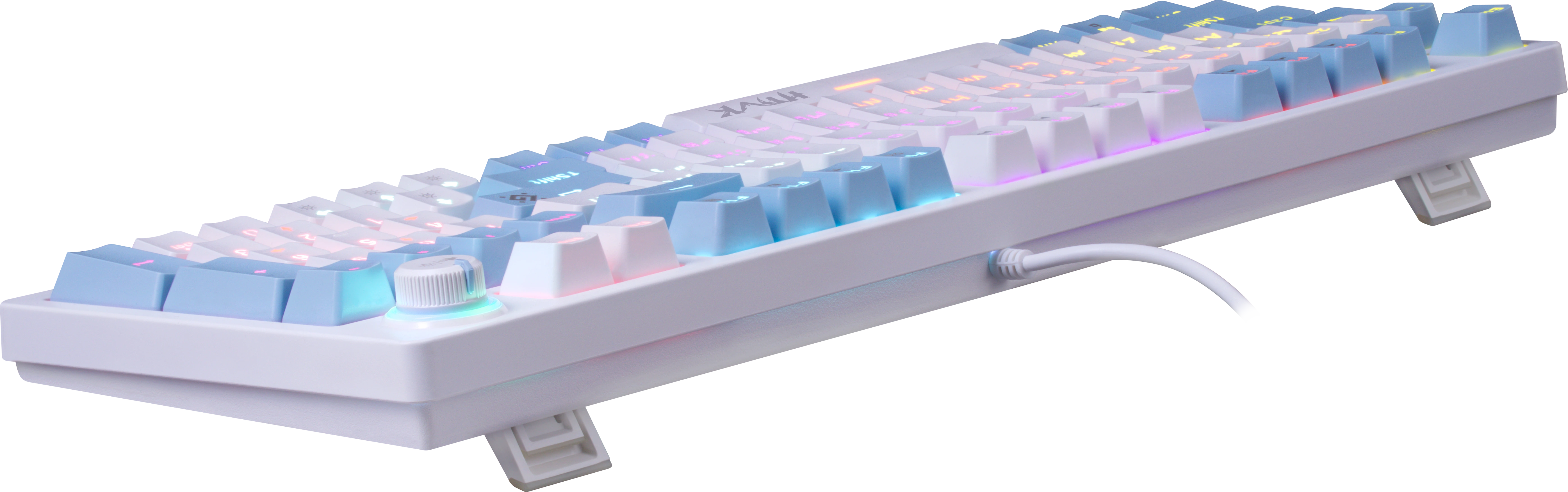 Клавиатура Defender Hawk GK-418, White-Blue, USB (45422) фото