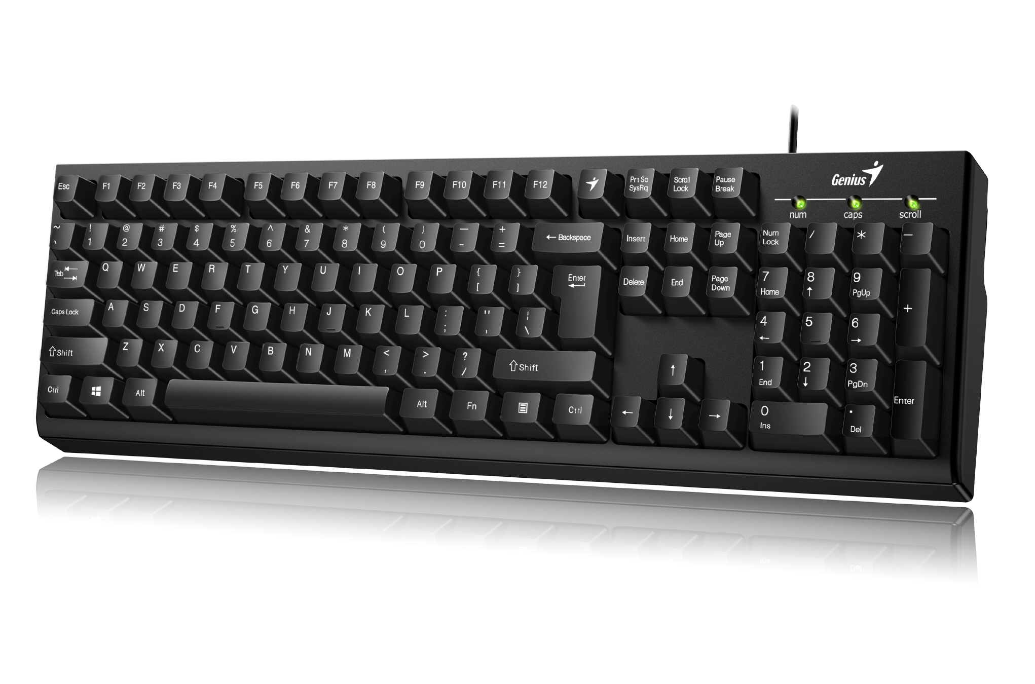 картинка Смарт клавиатура Genius Smart KB-100, Black, USB, KAZ, Длина кабеля 1.5 M, 31300005414 от магазина itmag.kz