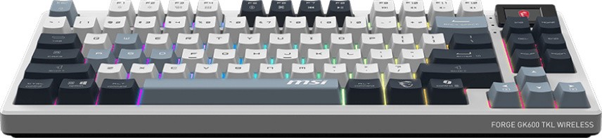 Игровая механическая клавиатура MSI FORGE GK600 TKL WIRELESS SKY, Белая (FORGE GK600 TKL W SKY RU) фото