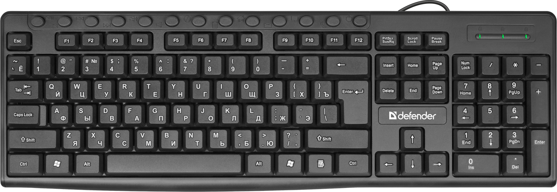 картинка Клавиатура проводная Defender Action HB-719 RU черный от магазина itmag.kz