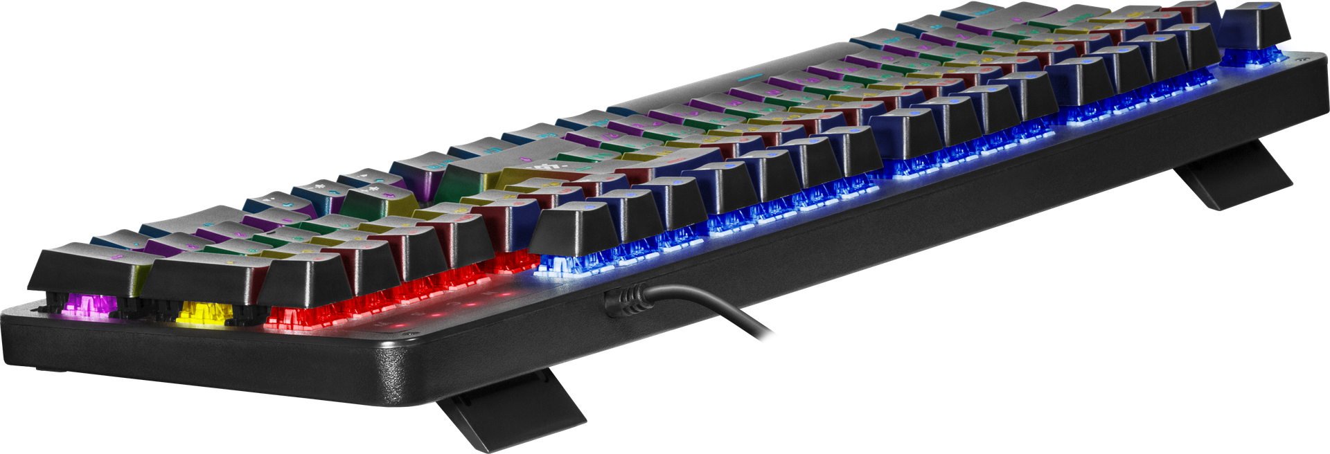 картинка Клавиатура проводная игровая механическая Defender Reborn GK-165DL,anti-ghost,радужная (Черный), USB от магазина itmag.kz