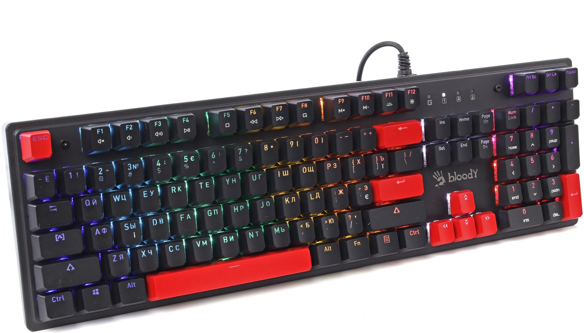 Клавиатура A4Tech Bloody S525N, Fire Black (S525N FIRE BLACK) фото