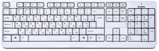 картинка Беспроводная клавиатура SVEN KB-C2200W белая от магазина itmag.kz