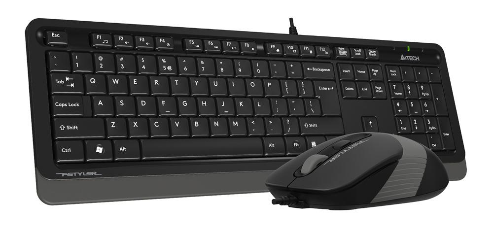 картинка Клавиатура A4Tech Fstyler F1010, Grey, Multimedia, 1600dpi, Optical, USB + мышь от магазина itmag.kz