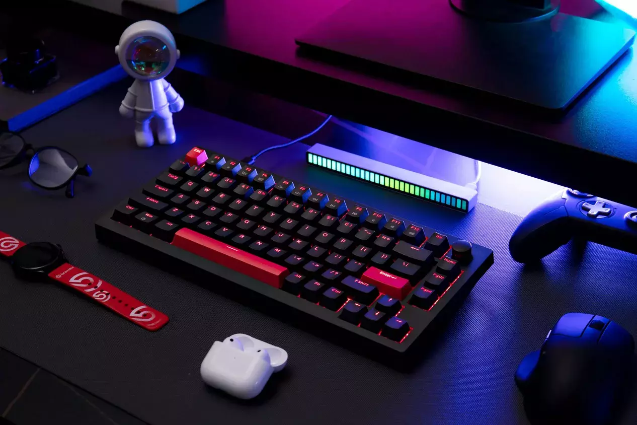 Клавиатура механическая Lemokey  X4 84Key, Keychron Red, черный (Lemokey X4, Keychron Red) фото