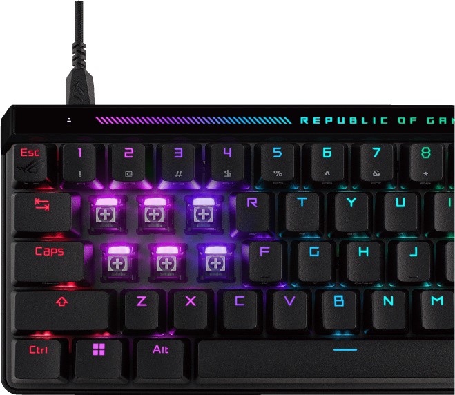 Клавиатура Asus M605 ROG Falchion Ace HFX (90MP03VE-BKRA20) фото