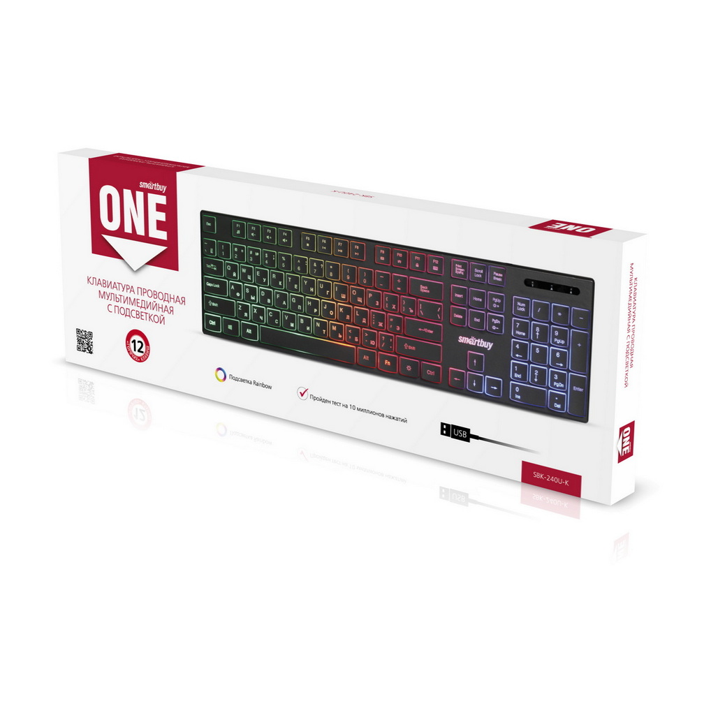 Клавиатура SmartBuy ONE 240, Черный (SBK-240U-K) фото