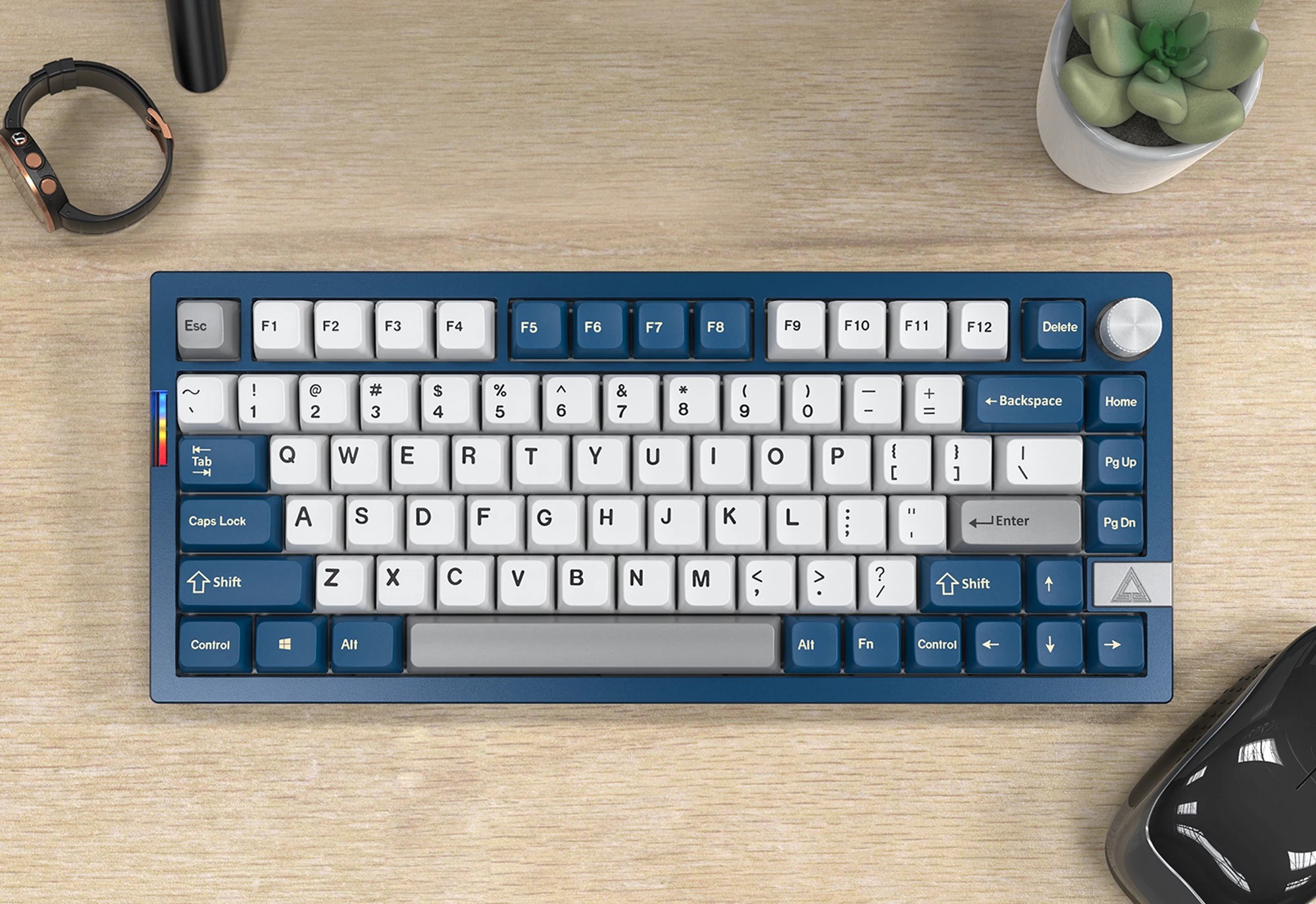 Клавиатура беспроводная Montech MK PRO 75 FY - синий/белый (MK PRO 75 FY) фото