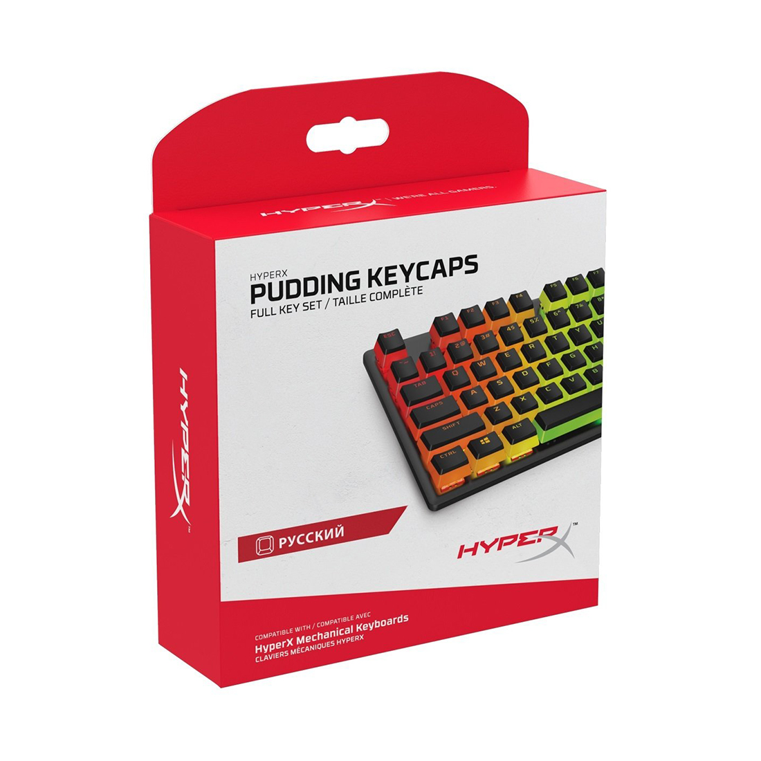 картинка Набор кнопок на клавиатуру HyperX Pudding Keycaps Full Key Set (Black) HKCPXA-BK-RU/G от магазина itmag.kz